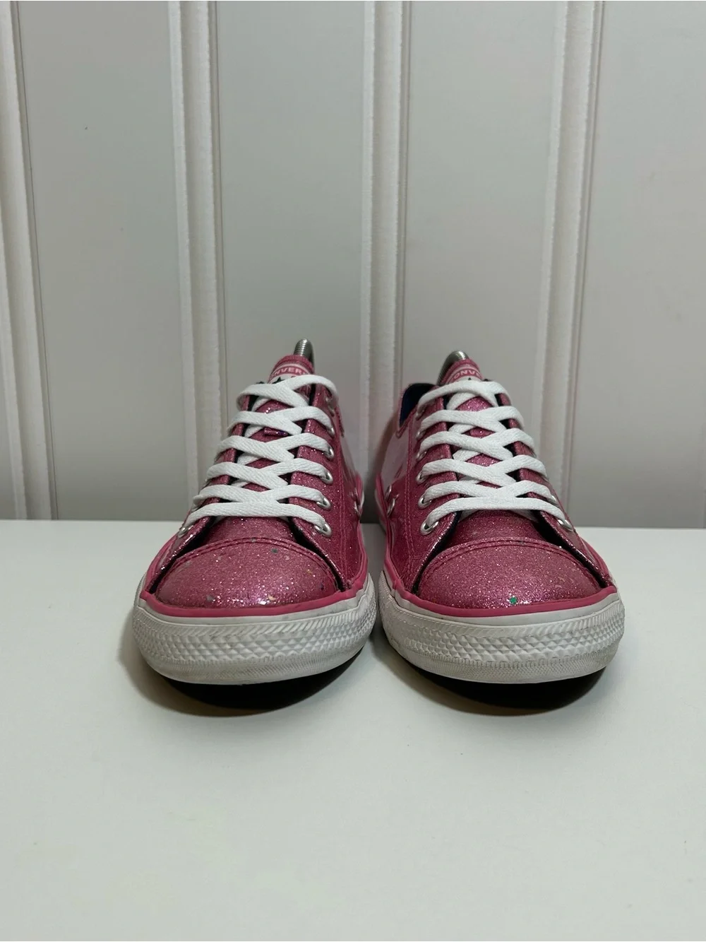 Converse ctas Pink Glitter Low Top Sneakers (Kids)